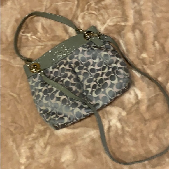 Grey Coach double handled crossbody bag - Picture 3 of 7